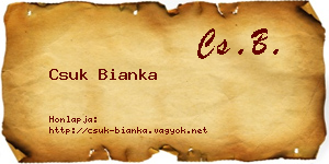 Csuk Bianka névjegykártya