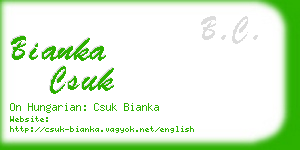 bianka csuk business card